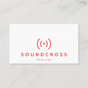 Cross & Sound logo business card template