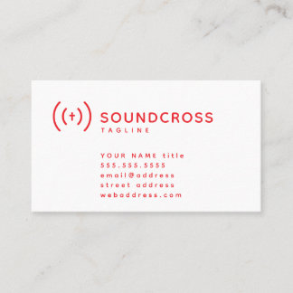 Cross & Sound logo business card template