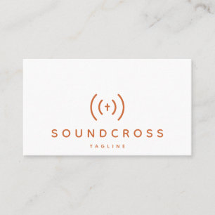Cross & Sound logo business card template