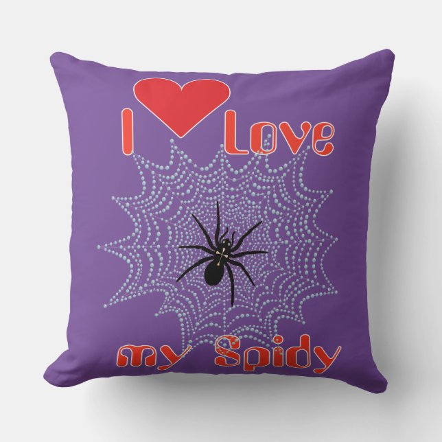 cross spider throw pillow (Front)