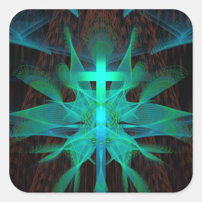 Cross Square Sticker (Front)