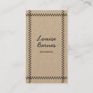 Cross stich frame tailor kraft business card
