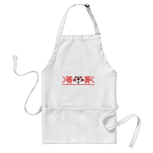 Cross-stitch birds standard apron (Front)