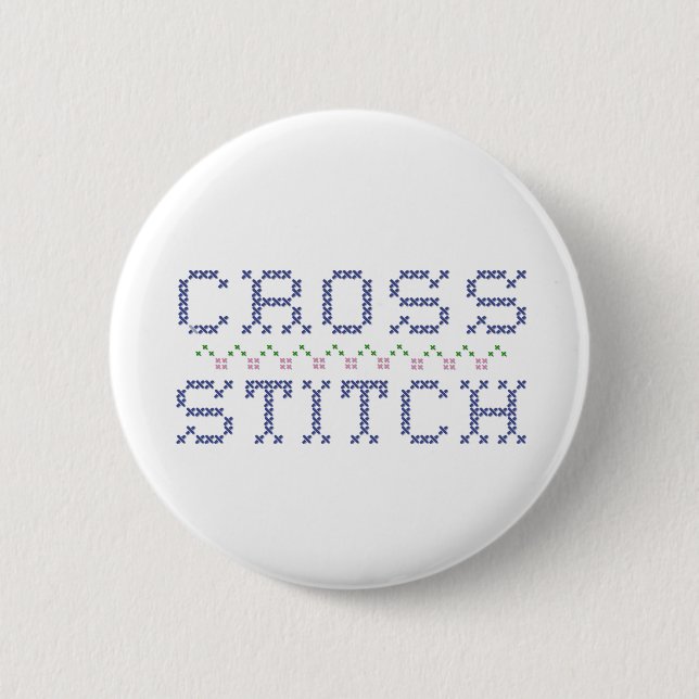 Cross Stitch Button (Front)