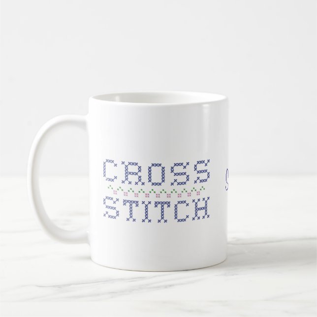 Cross Stitch Coffee Mug (Left)