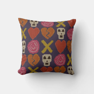 cross stitch cross love throw pillow