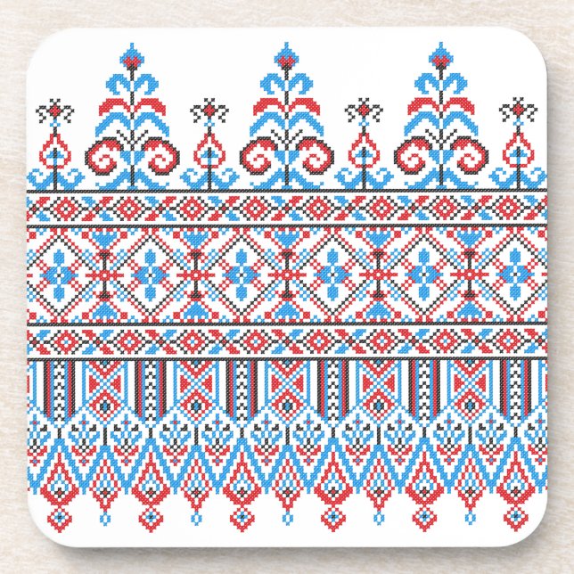 Cross-stitch design coaster (Front)