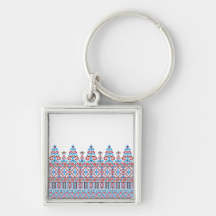Cross-stitch design keychain