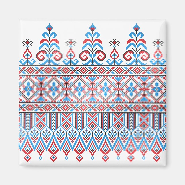 Cross-stitch design magnet (Front)