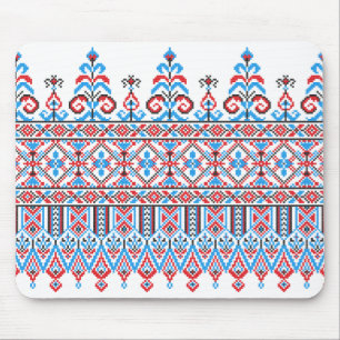 Cross-stitch design mouse pad