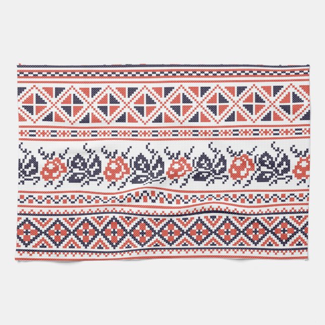 Cross-stitch design Patterns Kitchen Towel (Horizontal)