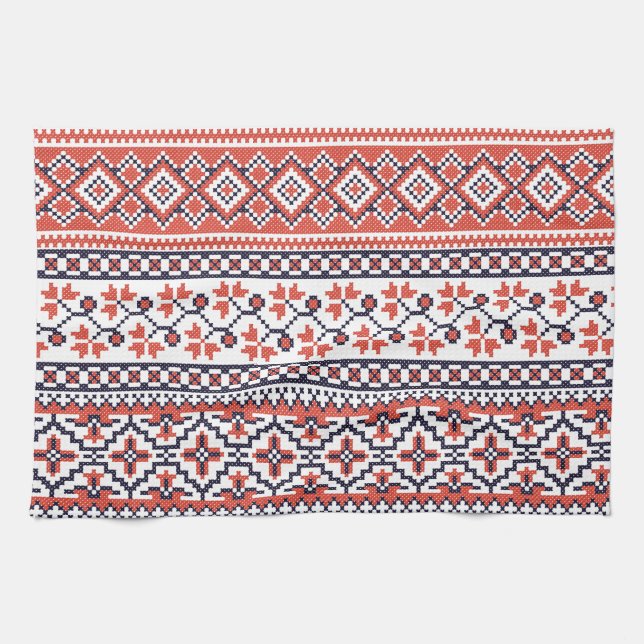 Cross-stitch design Patterns Kitchen Towel (Horizontal)