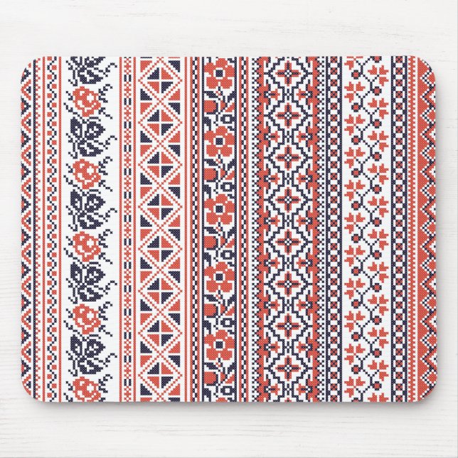 Cross-stitch design Patterns Mouse Pad (Front)