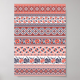 Cross-stitch design Patterns Poster