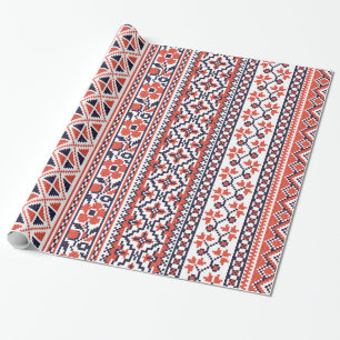 Cross-stitch design Patterns Wrapping Paper