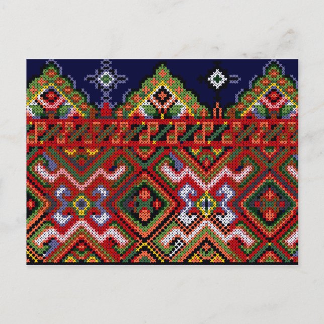 Cross Stitch Embroidery Postcard (Front)