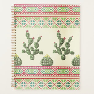 Cross stitch flower embroidery cross-stitch floral planner