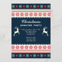 Cross-Stitch Holiday Invitation