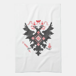 Cross-stitch RUSSIAN IMPERIAL TWO-HEADED EAGLE Kitchen Towel