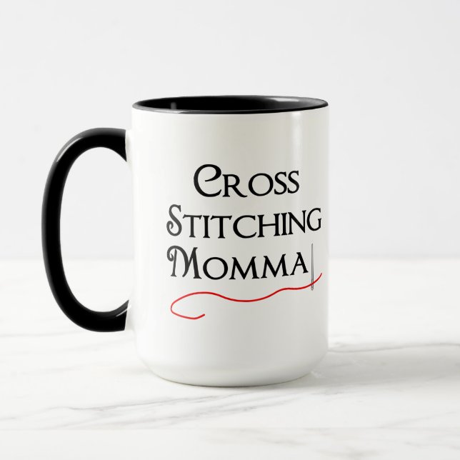 Cross Stitching Momma Mug (Left)