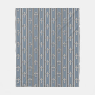 Cross Striped Fleece Blanket