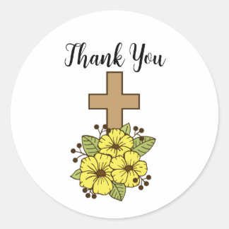 Cross Thank You Sticker