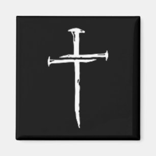 Cross Three Nails Christian Vintage 1 Cross 3 Nail Magnet