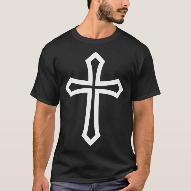 cross tip white empty arrow T-Shirt (Front)
