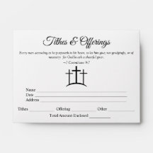 Cross Tithes & Offering Envelopes