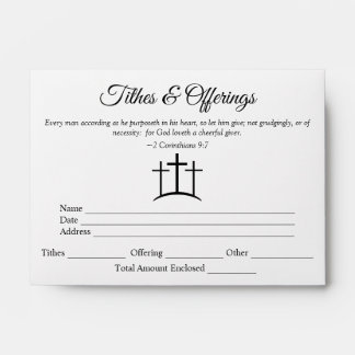 Cross Tithes & Offering Envelopes