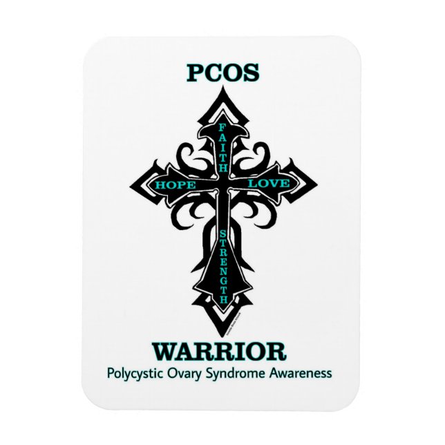 Cross/Warrior...PCOS Magnet (Vertical)