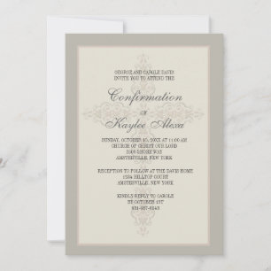 Cross Watermark Invitation religieuse