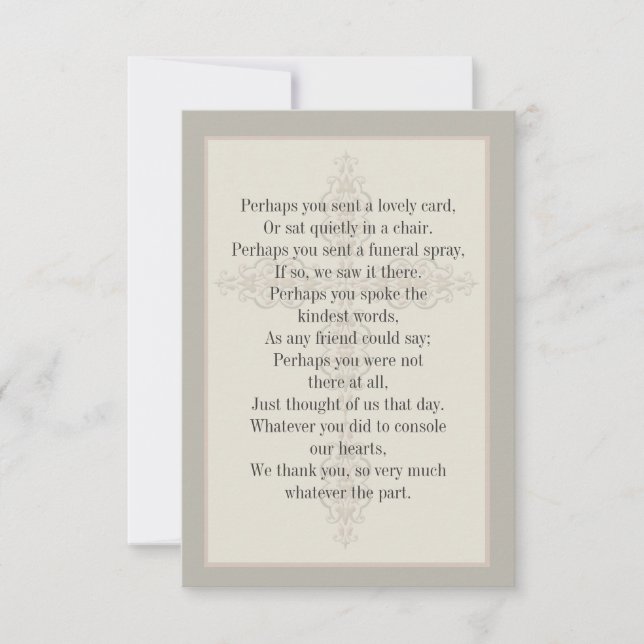 Cross Watermark Religious Bereavement Card (Front)