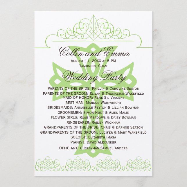 Cross Wedding Programs (Front)