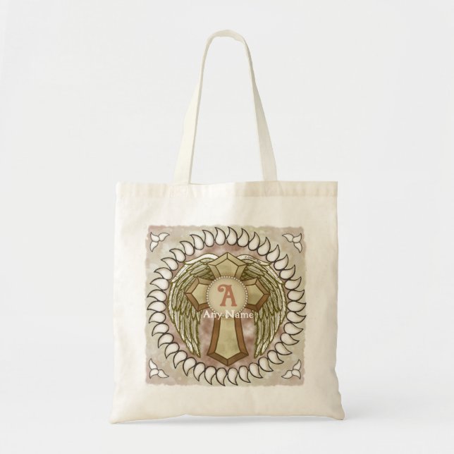 Cross Wings Monogram  Tote Bag (Front)