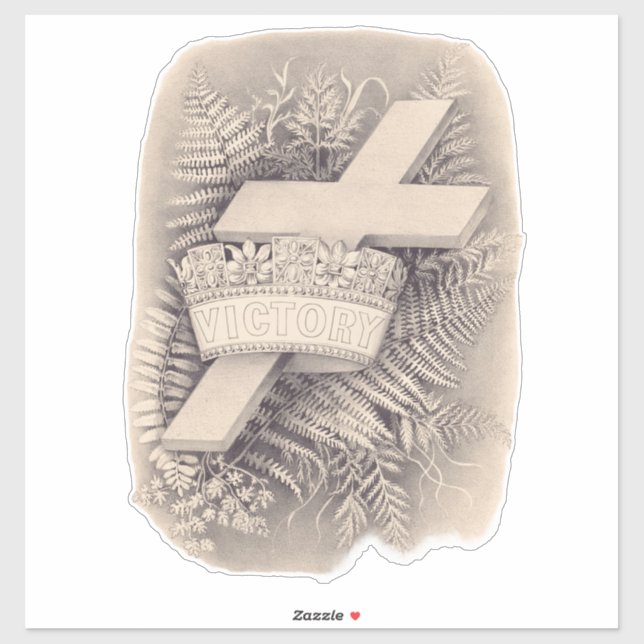 Cross with a crown and victory (Sheet)