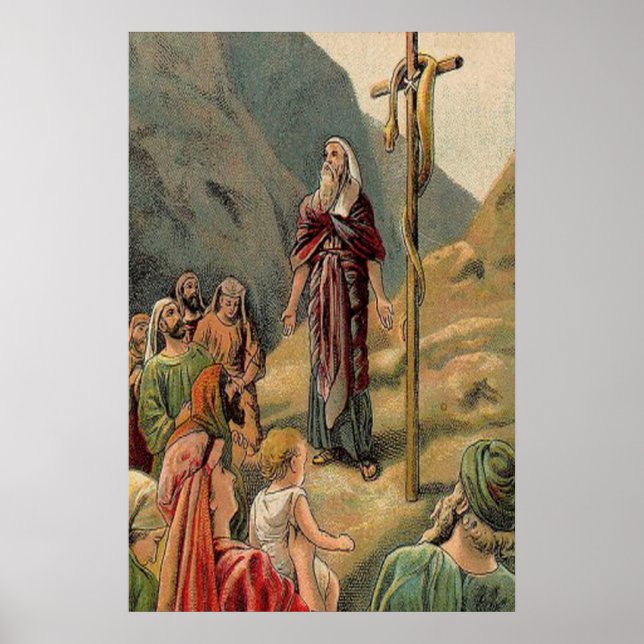 cross with a dead snake poster (Front)