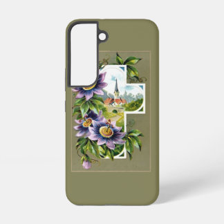 Cross With Church And Flowers  Samsung Galaxy Case