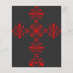 Cross with red ornament