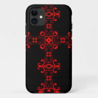 Cross with red ornament