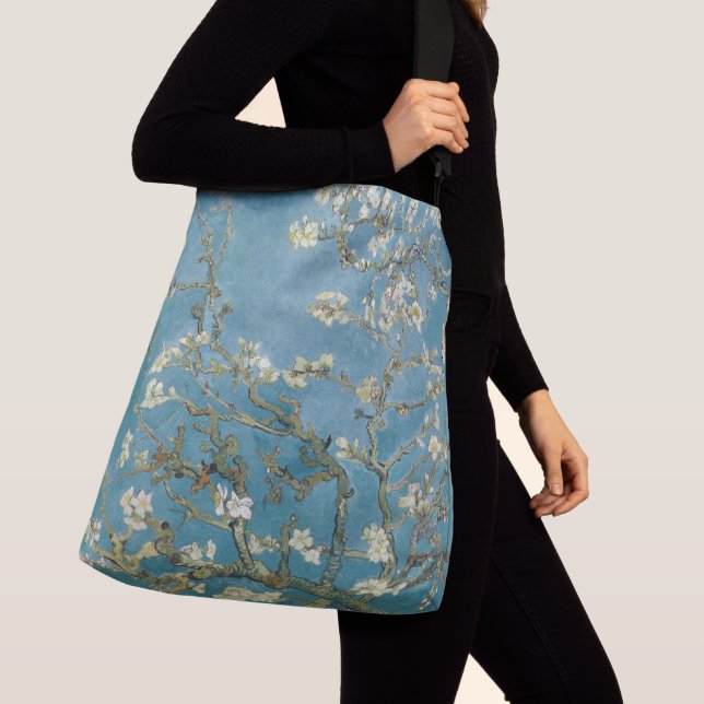 Crossbody bag with almond blossom print (Close Up)