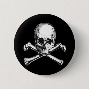 Crossbones 2 Inch Round Button