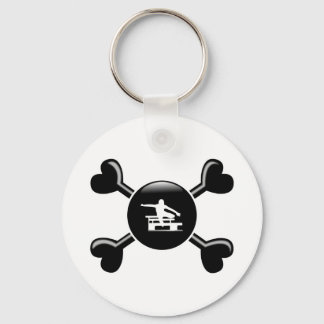 Crossbones Hurdling Keychain