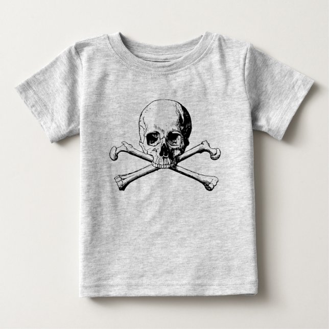 Crossbones skull baby T-Shirt (Front)
