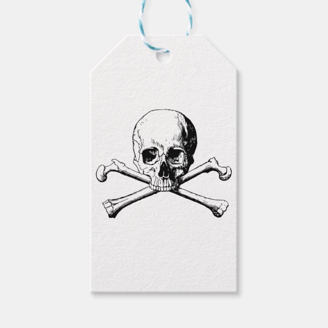 Crossbones skull gift tags (Front)