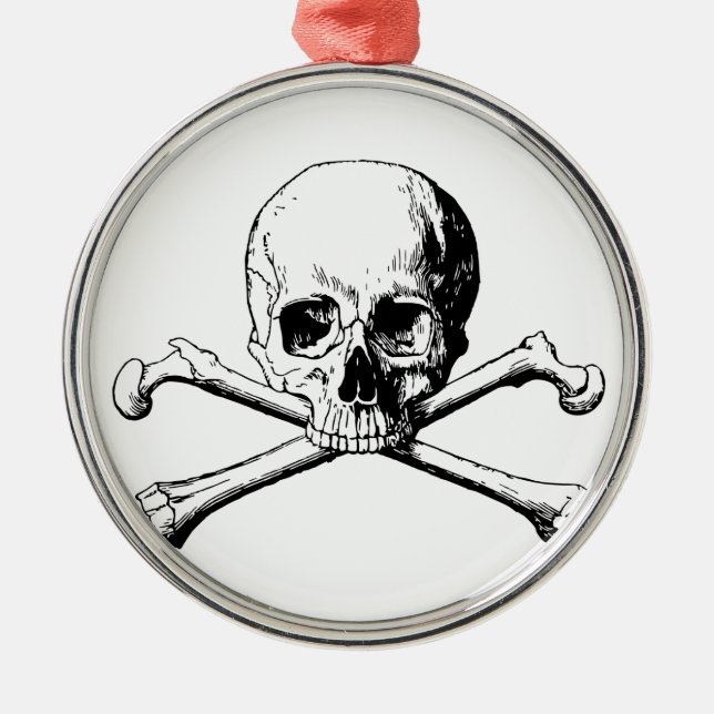 Crossbones skull metal ornament (Front)