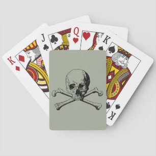 Crossbones skull playing cards