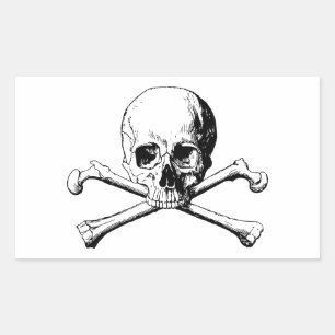 Crossbones skull sticker