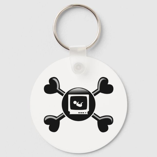 Crossbones Sonograms Keychain (Front)