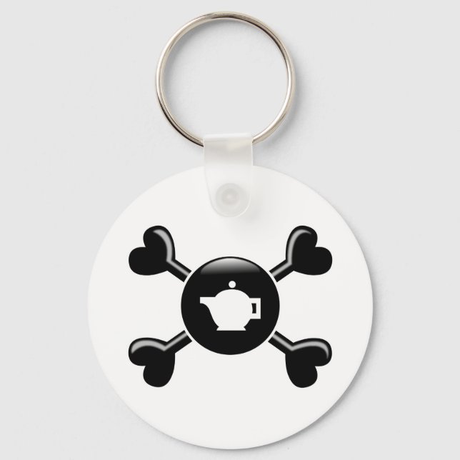 Crossbones Tea Keychain (Front)